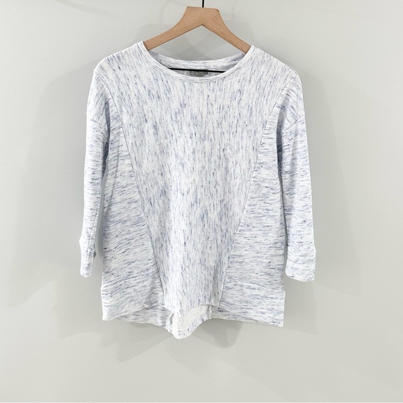 T By Talbots French Terry Space Dye Tunic Blue Size XS - Picture 2 of 6